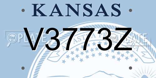 V3773Z Kansas License Plate