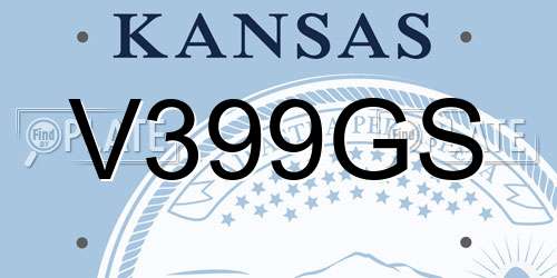 V399GS Kansas License Plate