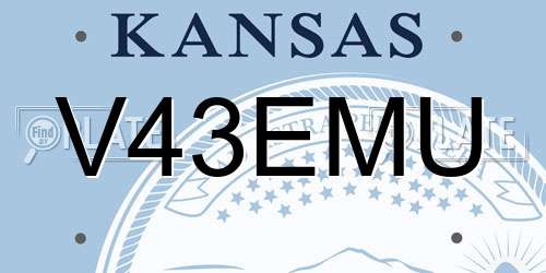 V43EMU Kansas License Plate