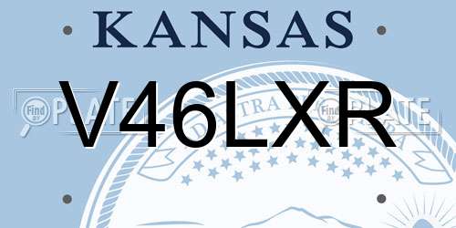V46LXR Kansas License Plate