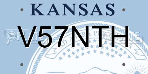 V57NTH Kansas License Plate