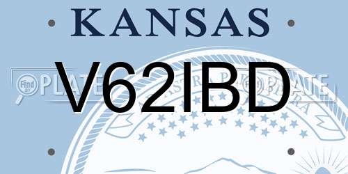 V62IBD Kansas License Plate