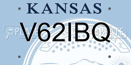 V62IBQ Kansas License Plate