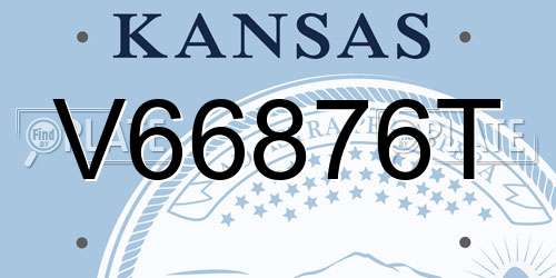 V66876T Kansas License Plate