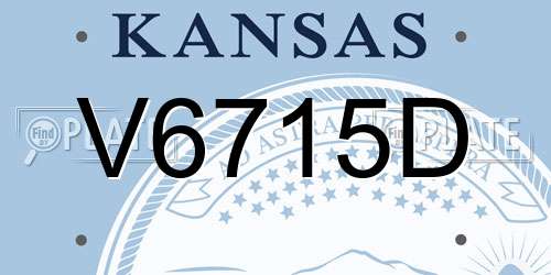V6715D Kansas License Plate