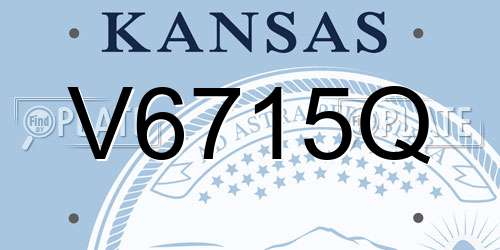 V6715Q Kansas License Plate