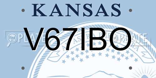 V67IBO Kansas License Plate