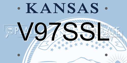 V97SSL Kansas License Plate