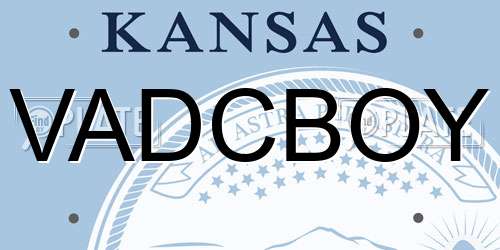 VADCBOY Kansas License Plate