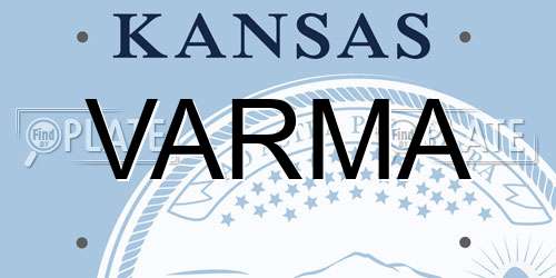VARMA Kansas License Plate