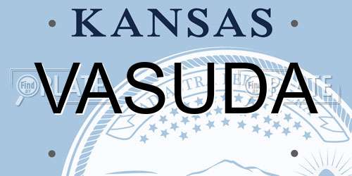VASUDA Kansas License Plate