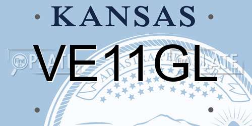 VE11GL Kansas License Plate