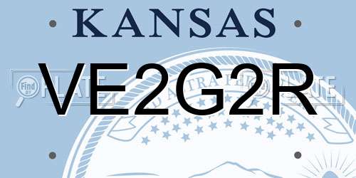 VE2G2R Kansas License Plate
