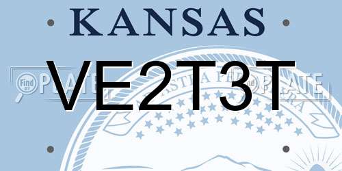 VE2T3T Kansas License Plate