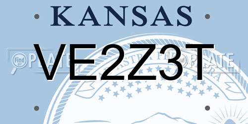 VE2Z3T Kansas License Plate