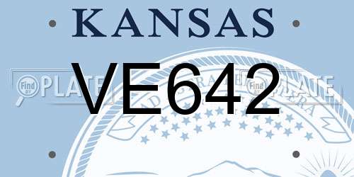 VE642 Kansas License Plate