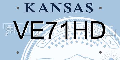 VE71HD Kansas License Plate