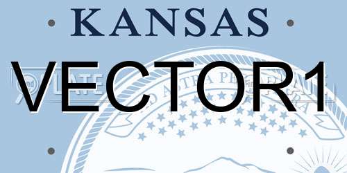 VECTOR1 Kansas License Plate