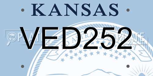VED252 Kansas License Plate