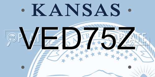 VED75Z Kansas License Plate
