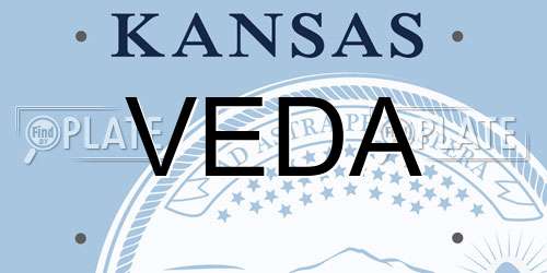 VEDA Kansas License Plate
