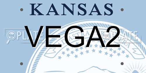 VEGA2 Kansas License Plate