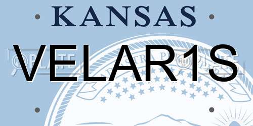 VELAR1S Kansas License Plate