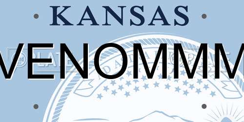 VENOMMM Kansas License Plate