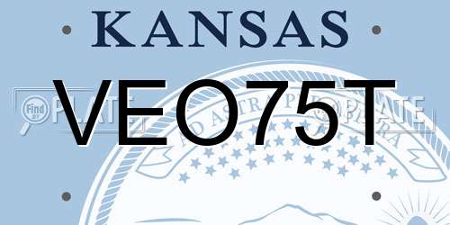 VEO75T Kansas License Plate