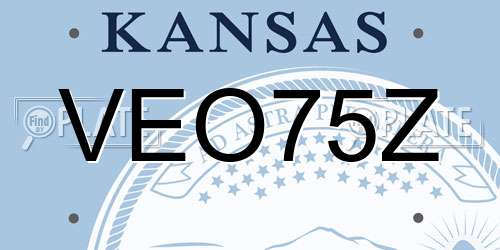 VEO75Z Kansas License Plate