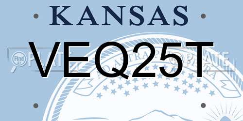 VEQ25T Kansas License Plate