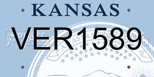 VER1589 Kansas License Plate