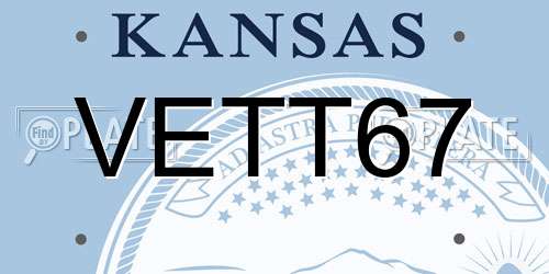 VETT67 Kansas License Plate