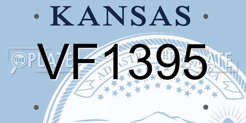 VF1395 Kansas License Plate