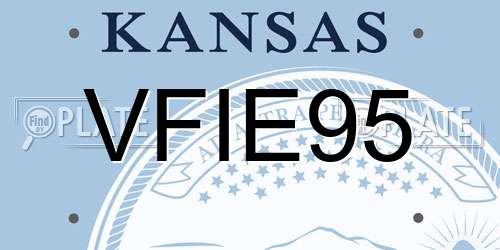 VFIE95 Kansas License Plate