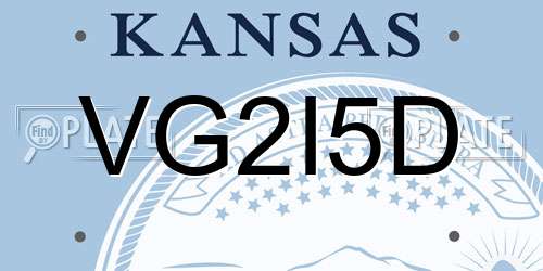 VG2I5D Kansas License Plate