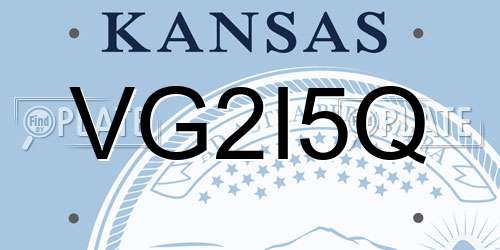 VG2I5Q Kansas License Plate