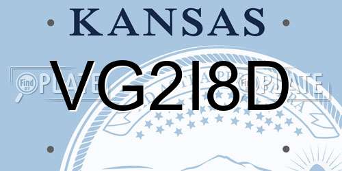 VG2I8D Kansas License Plate