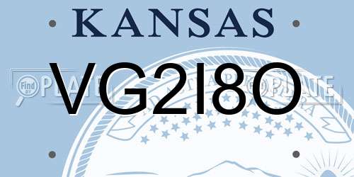 VG2I8O Kansas License Plate