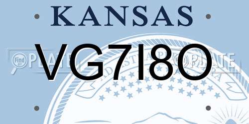 VG7I8O Kansas License Plate