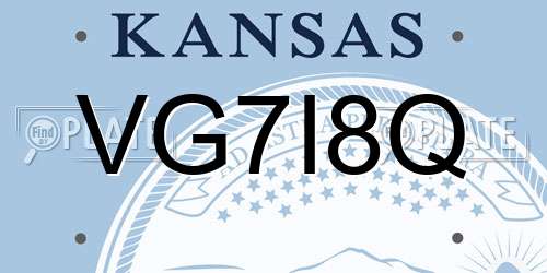 VG7I8Q Kansas License Plate