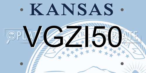 VGZI50 Kansas License Plate