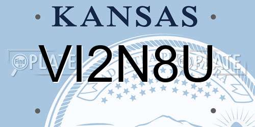 VI2N8U Kansas License Plate