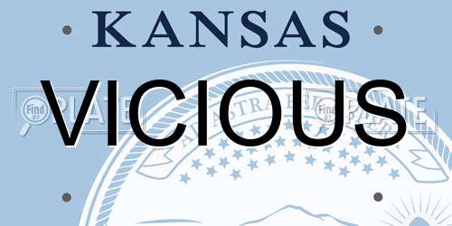 VICIOUS Kansas License Plate