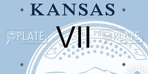 VII Kansas License Plate