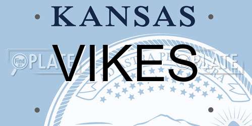 VIKES Kansas License Plate