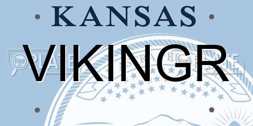 VIKINGR Kansas License Plate