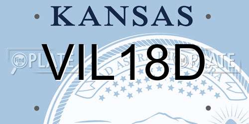 VIL18D Kansas License Plate