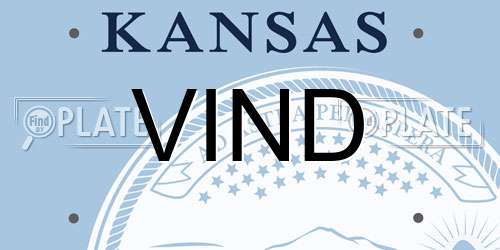 VIND Kansas License Plate