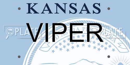 VIPER Kansas License Plate